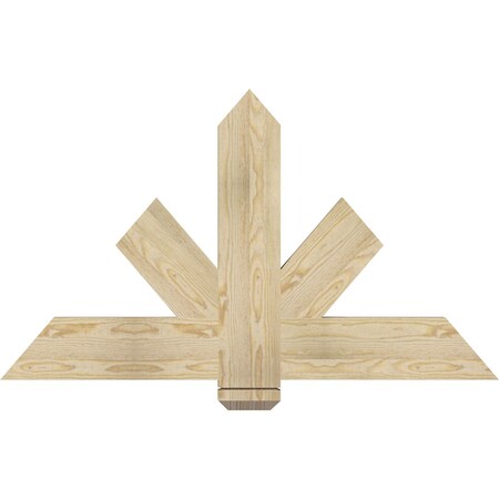 Ekena Millwork Kennewick Rough Sawn Timber Gable Bracket, Douglas Fir, 48"W x 28"H x 2"D x 6"F, 14/12 Pitch GBW048X28X0206KEN00RDF